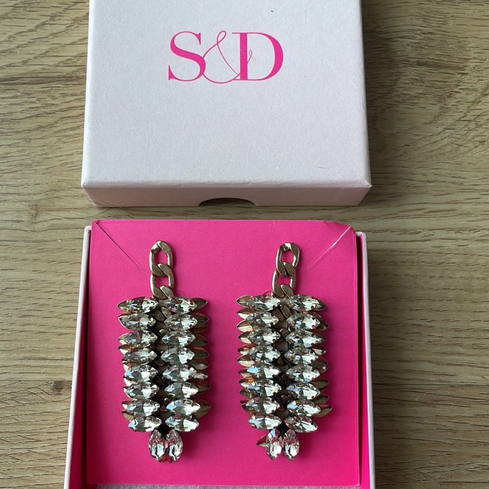 Stella & Dot Pegasus Crystal Statement Earrings